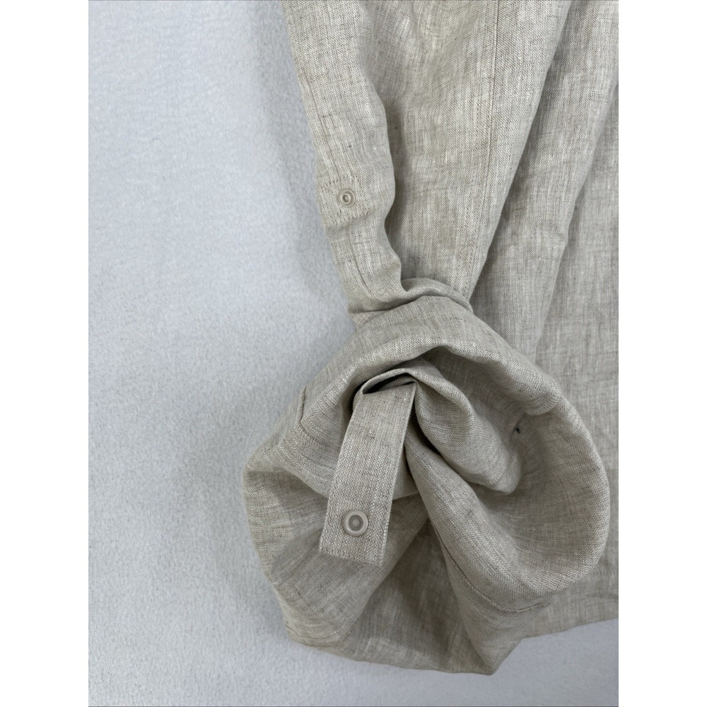 New Reformation Declan Linen Wide Leg Pants Oatmeal Size XL Women's - Picture 5 of 7